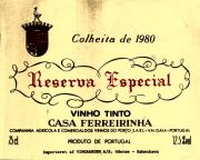 Vinho Tinto_Casa Ferreirinha_reserva especial 1980